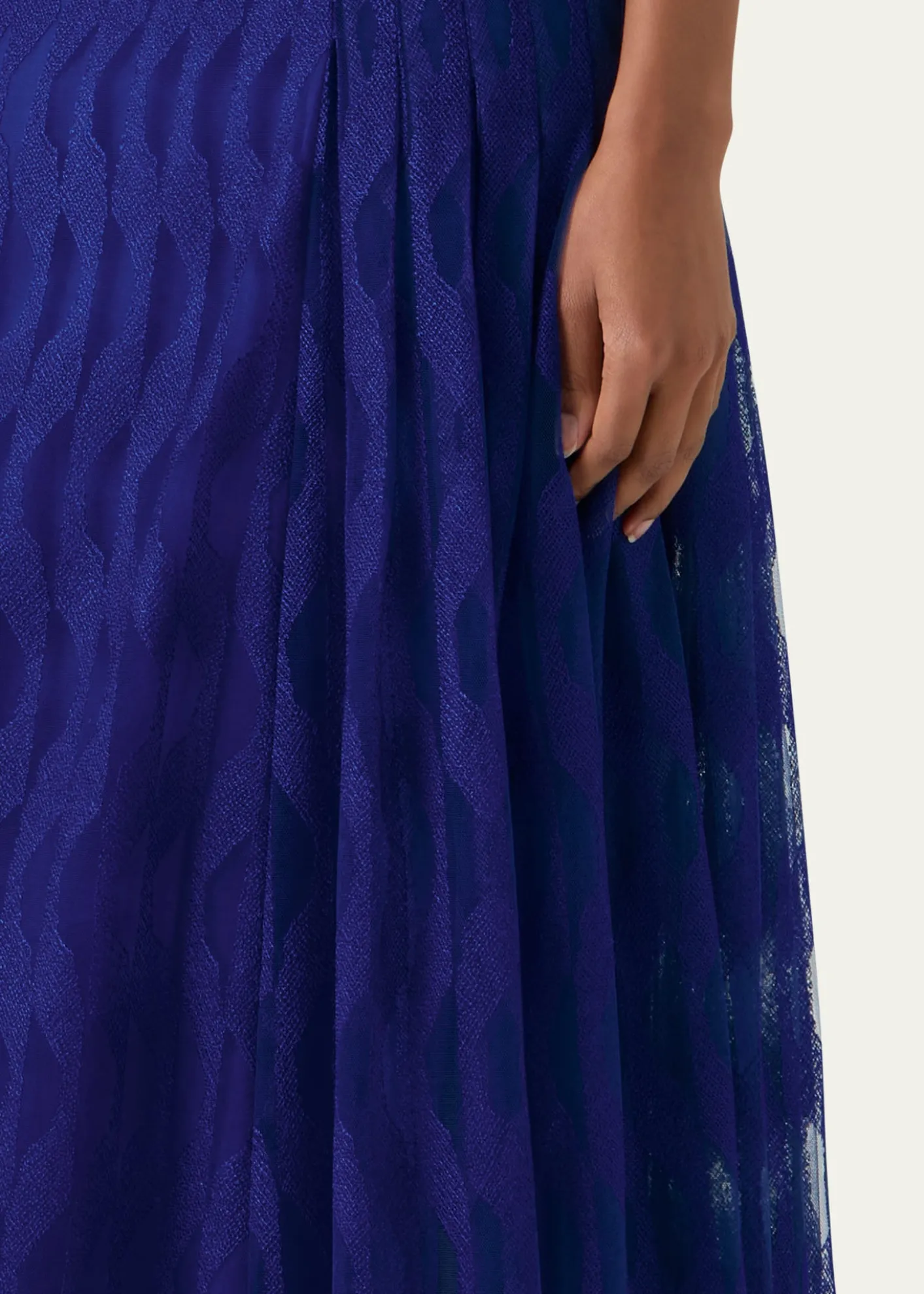 AkrisHigh Plains Embroidered Tulle Sleeveless Gown