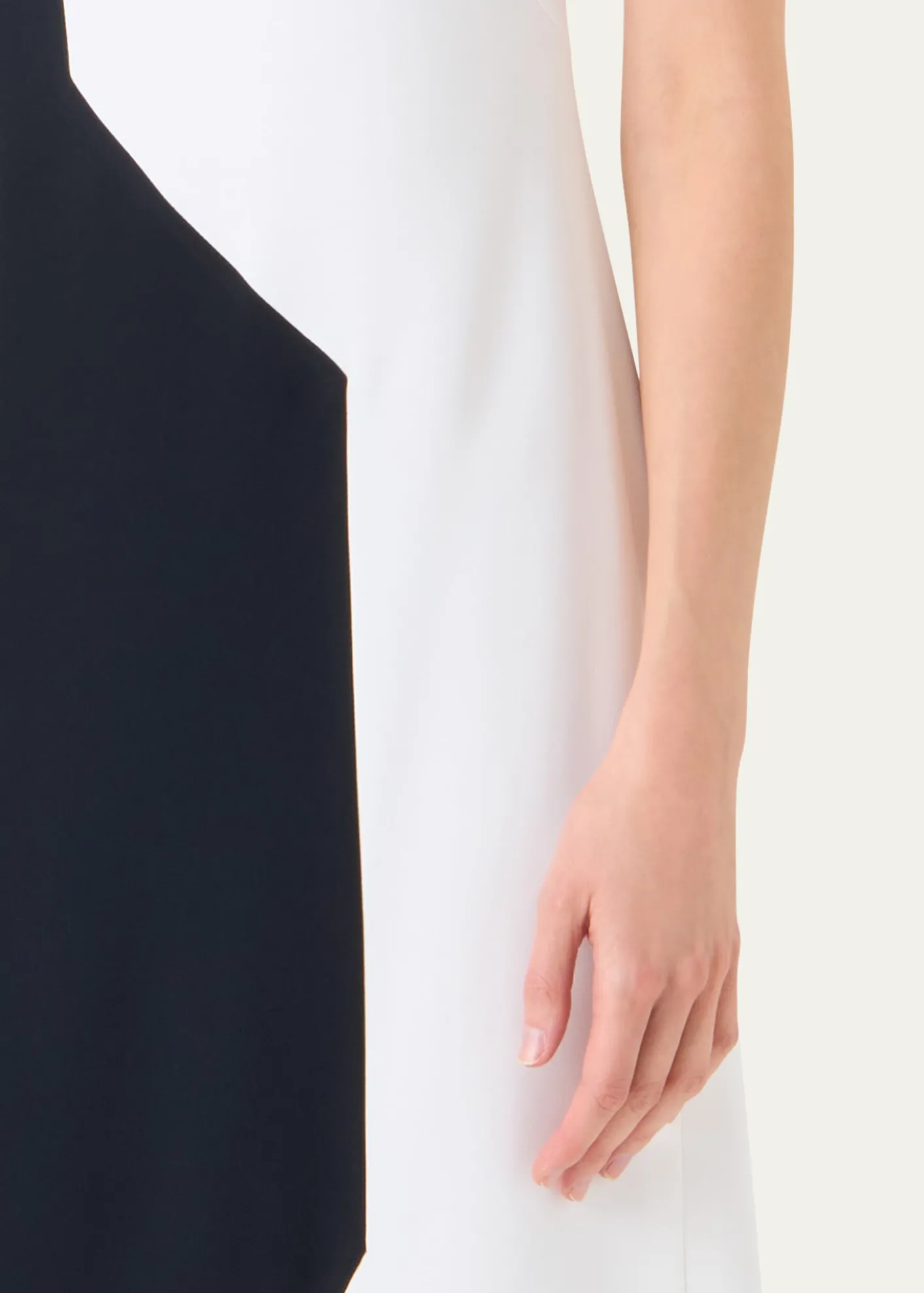 AkrisHigh Plains Patchwork Crepe One-Shoulder Midi Dress