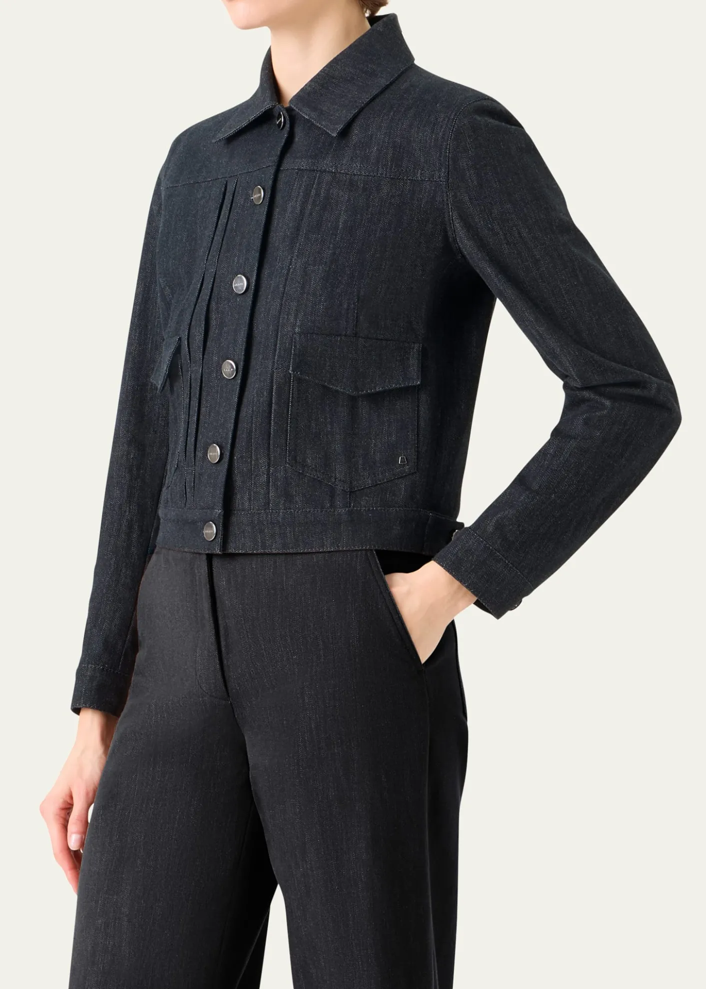AkrisHilbert Short Stretch Denim Jacket