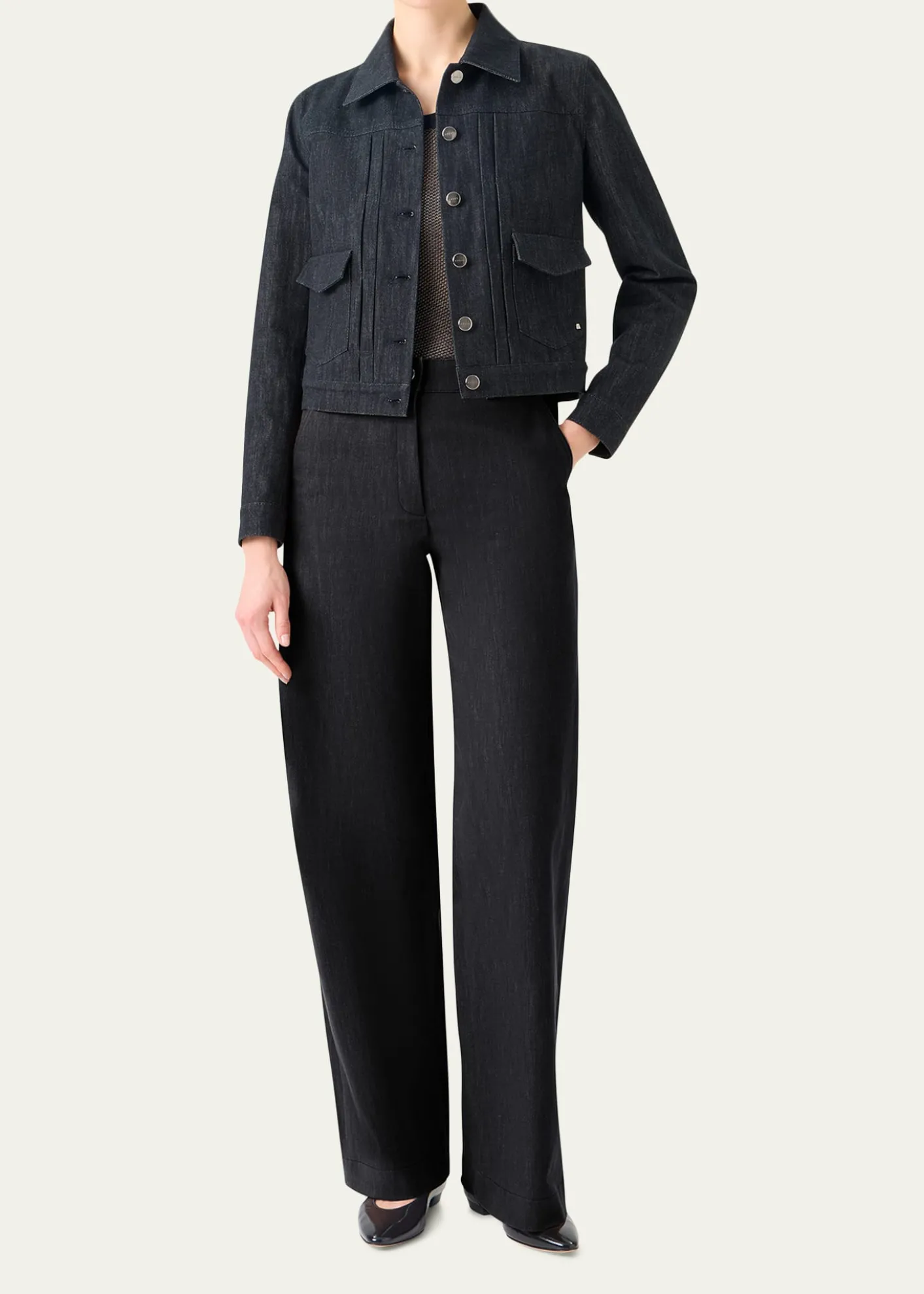 AkrisHilbert Short Stretch Denim Jacket