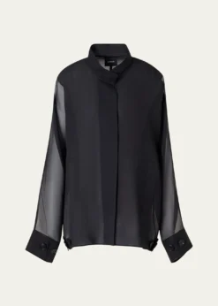 AkrisHuma Silk Georgette Oversized Parka Jacket