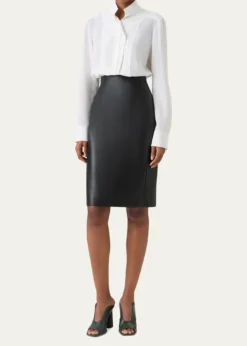 AkrisLamb Nappa Leather Pencil Skirt