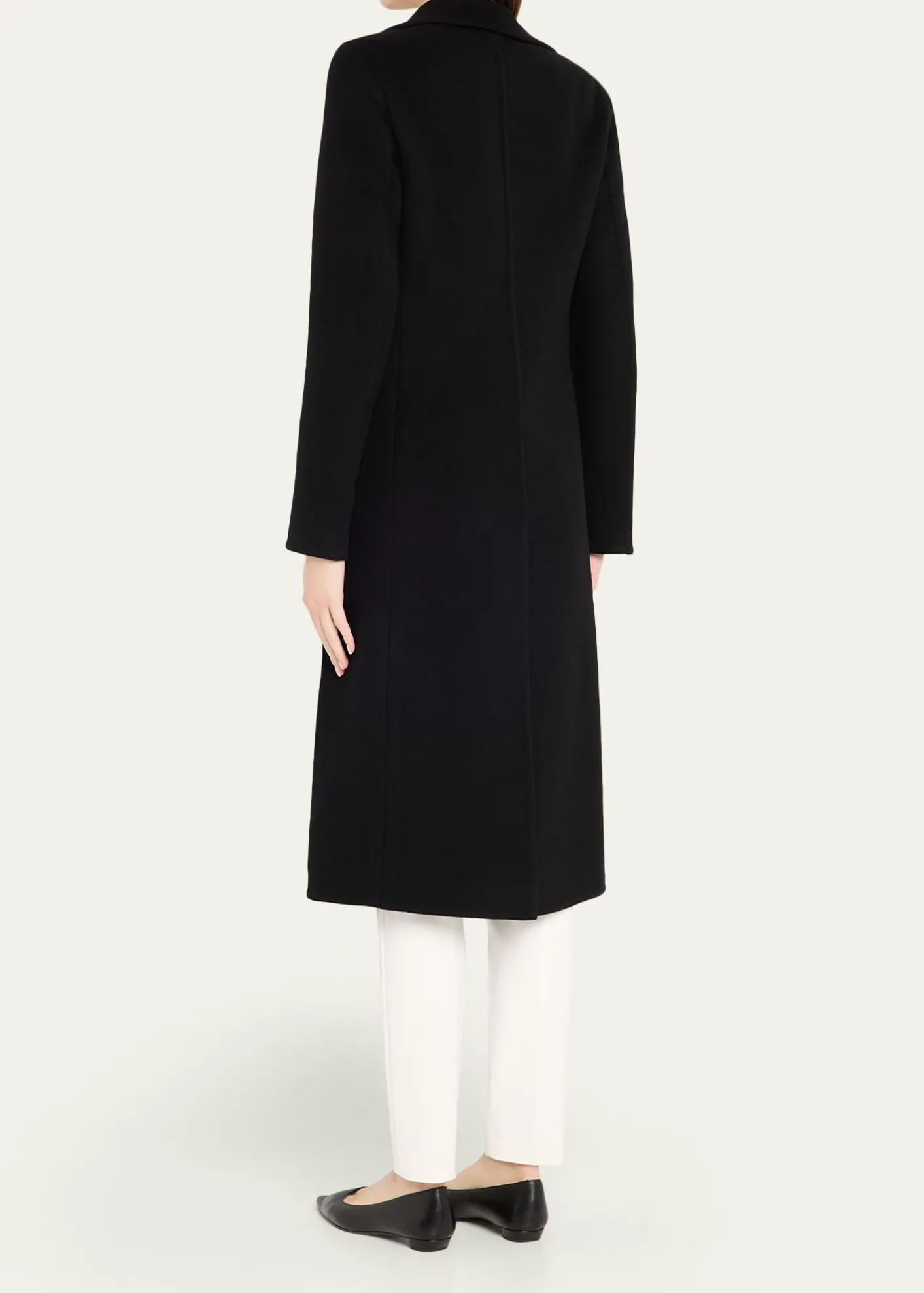 AkrisLeather Collar Cashmere Coat