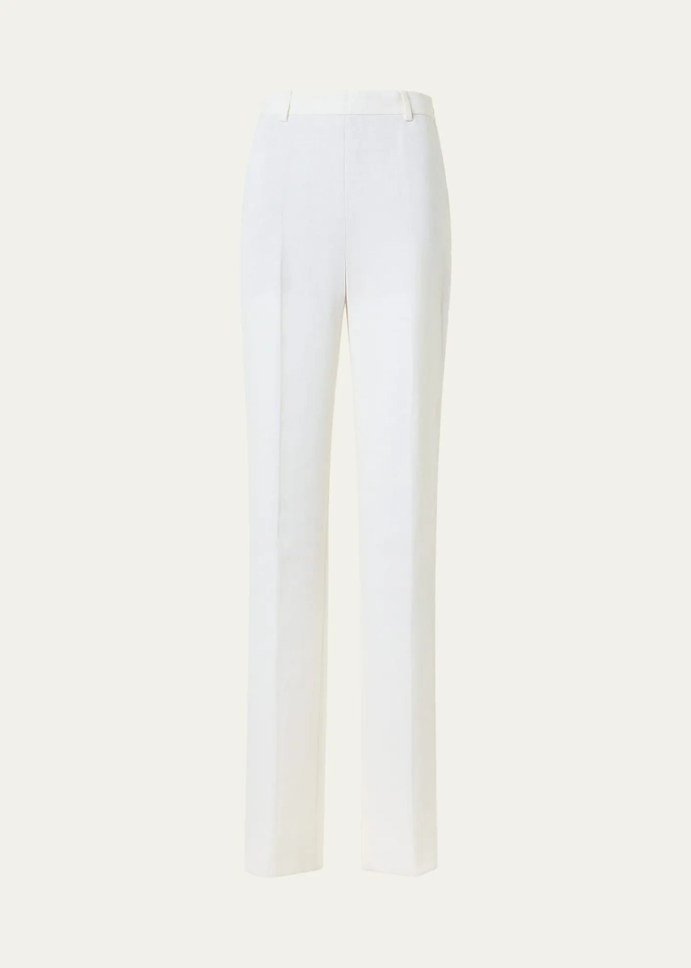 AkrisLinen-Wool Straight-Leg Trousers