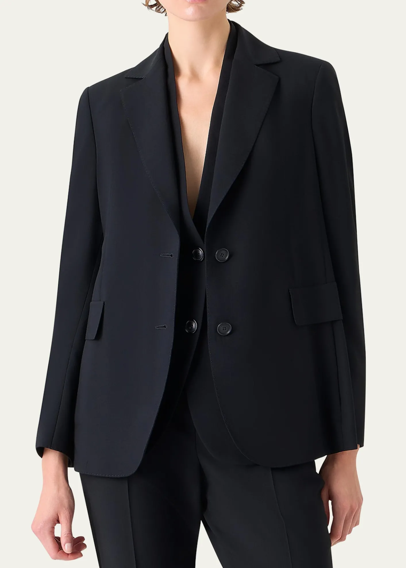 AkrisMalik Cool Wool Single-Breasted Jacket