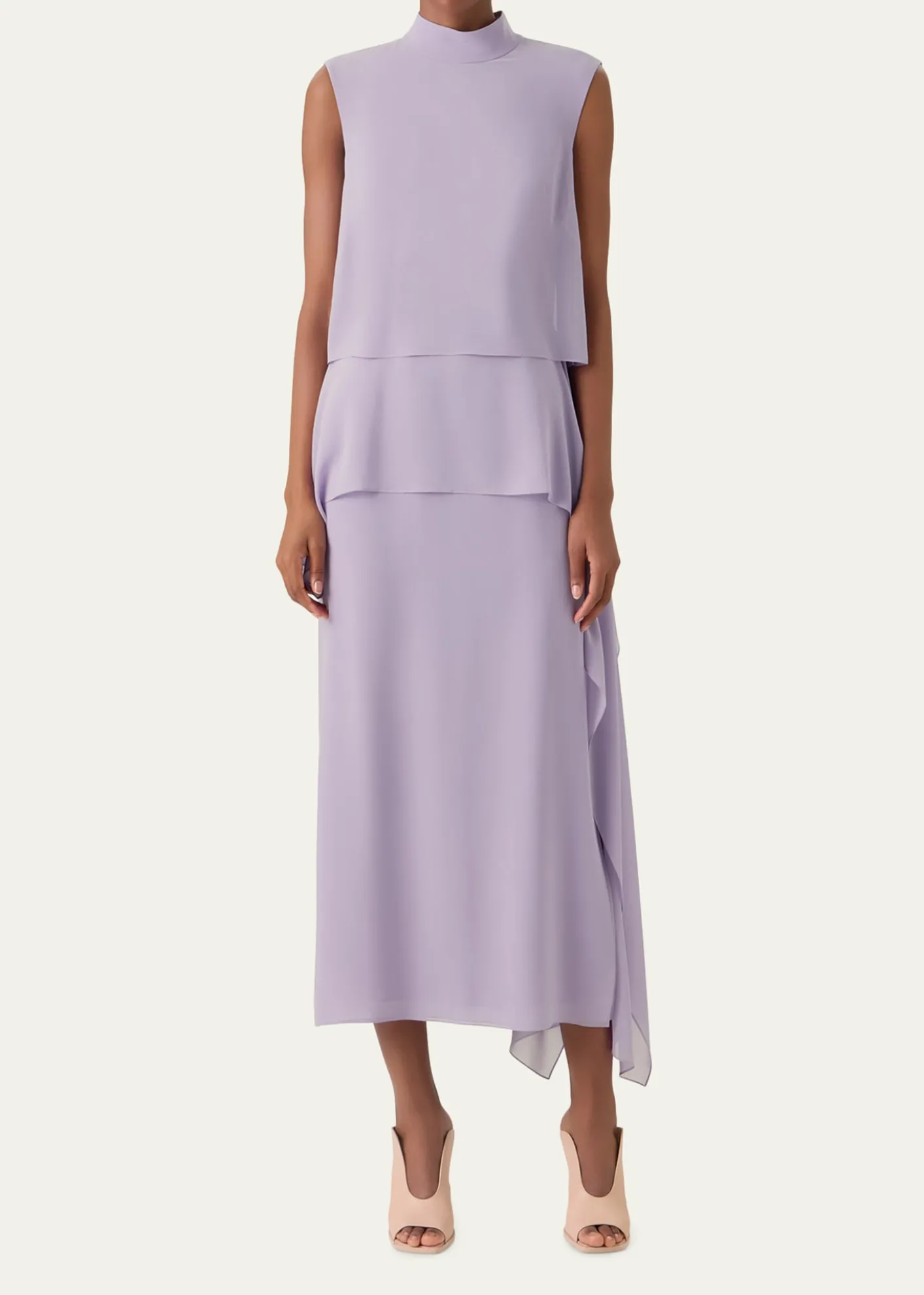 AkrisMalva Silk Georgette Layered Dress