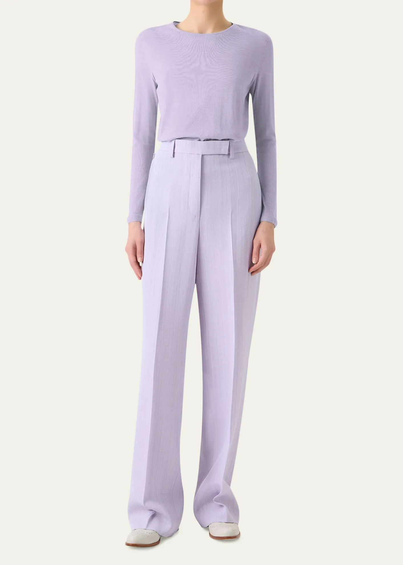 AkrisMelange Twill Straight Leg Forest Pants