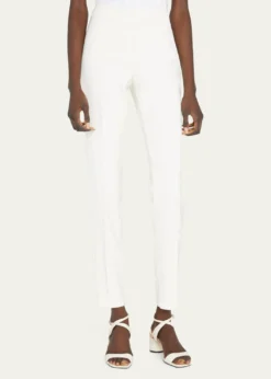 AkrisMelissa Mid-Rise Slim-Leg Pants
