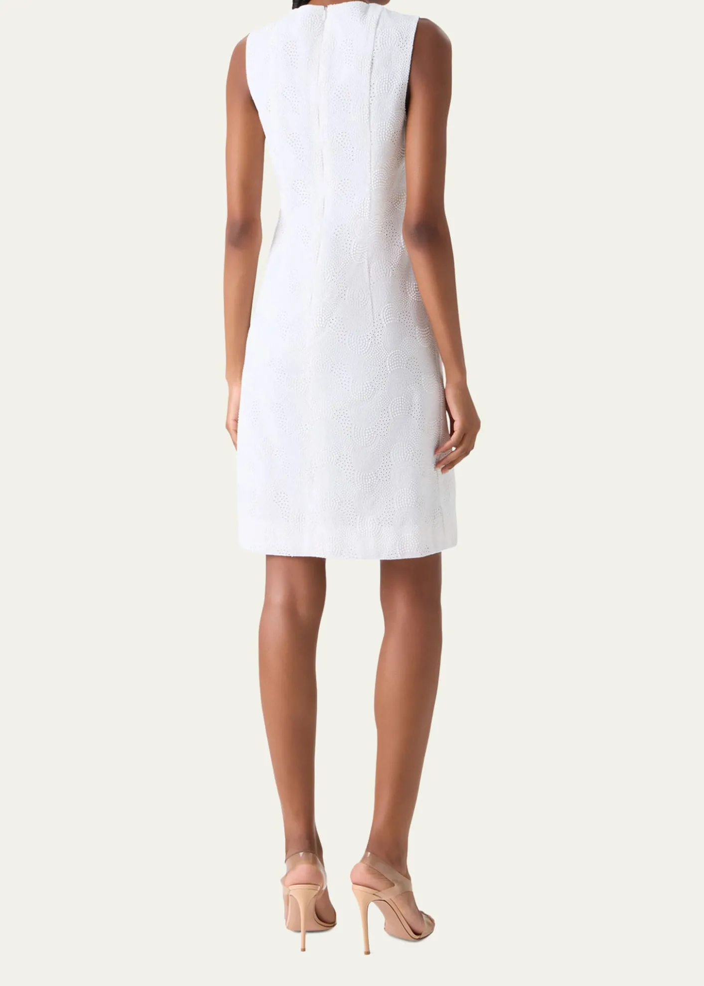 AkrisOrbit Broderie Anglaise Sleeveless Sheath Dress