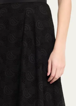 AkrisOrbit Broderie Anglaise Midi Skirt