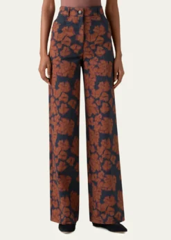 Akris puntoCooper Ikat Flower Pants in Cotton Canvas