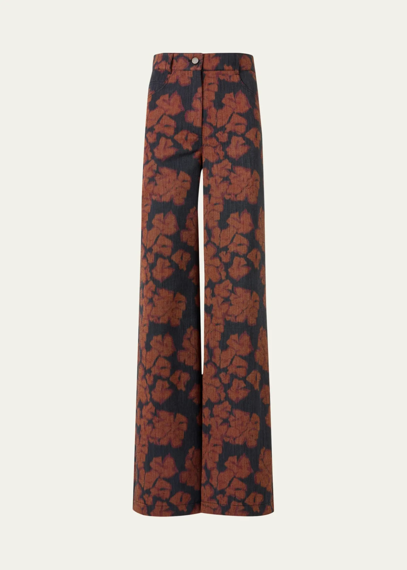Akris puntoCooper Ikat Flower Pants in Cotton Canvas