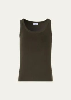 Akris puntoCotton Rib Scoop-Neck Tank Top