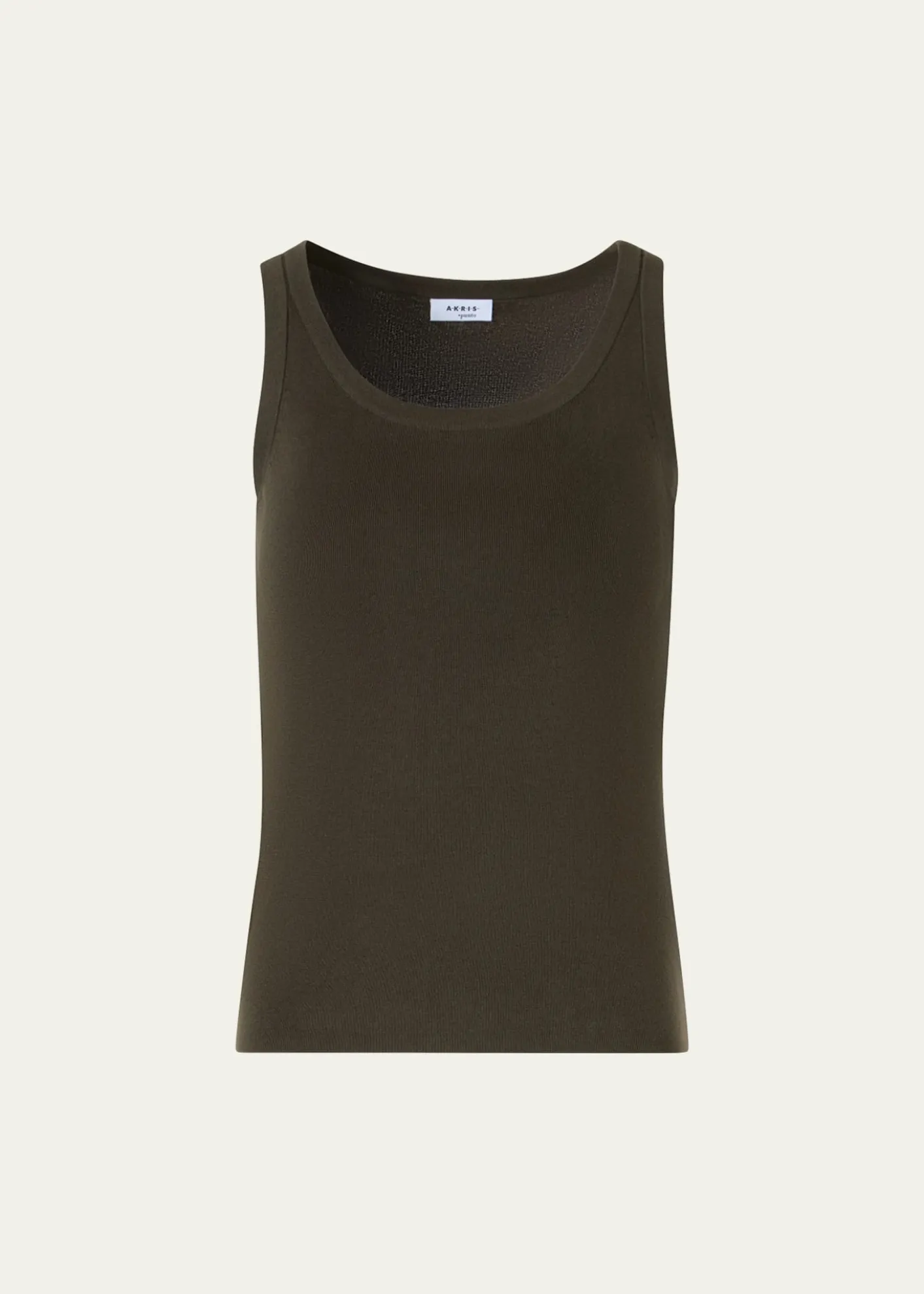 Akris puntoCotton Rib Scoop-Neck Tank Top