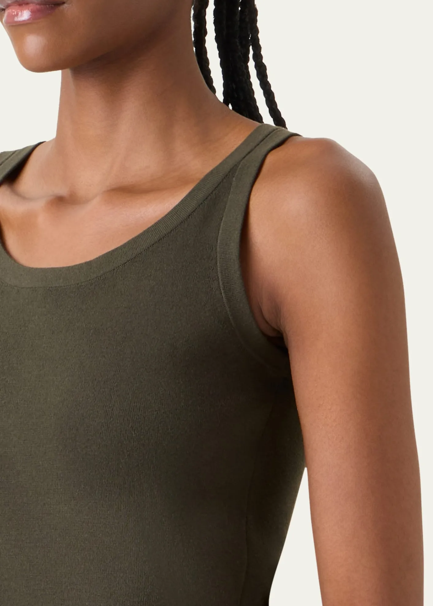 Akris puntoCotton Rib Scoop-Neck Tank Top