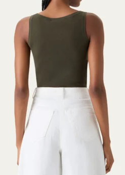 Akris puntoCotton Rib Scoop-Neck Tank Top