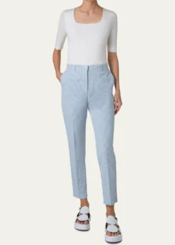 Akris puntoCotton 1/2-Sleeve Square-Neck Tee