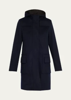 Akris puntoDuffle Reversible Hooded Coat