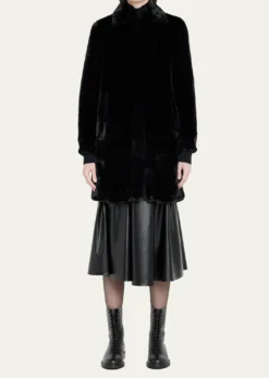 Akris puntoFaux-Fur Collared Coat