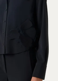 Akris puntoFlower Applique Button-Down Shirt