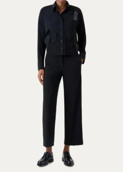 Akris puntoFlower Applique Button-Down Shirt