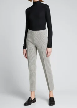 Akris puntoFranca Micro Houndstooth Ankle Trousers