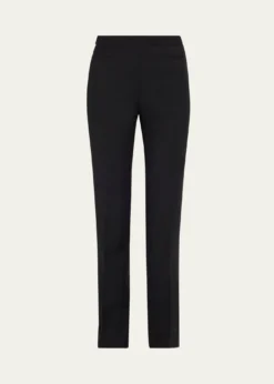 Akris puntoFrancoise Slim-Straight Pants, Black