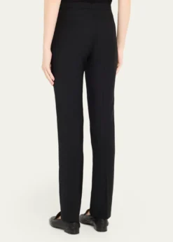 Akris puntoFrancoise Slim-Straight Pants, Black