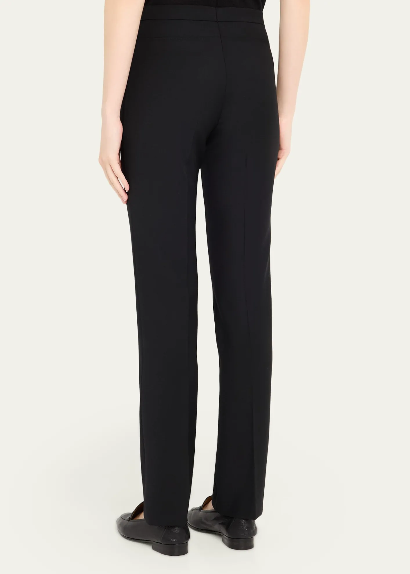 Akris puntoFrancoise Slim-Straight Pants, Black