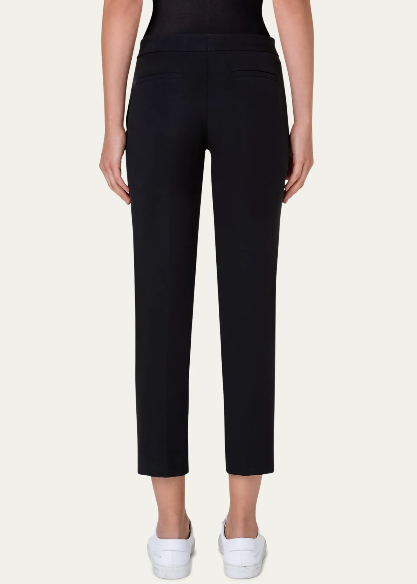 Akris puntoFrankie Straight-Leg Cotton-Stretch Cropped Pants