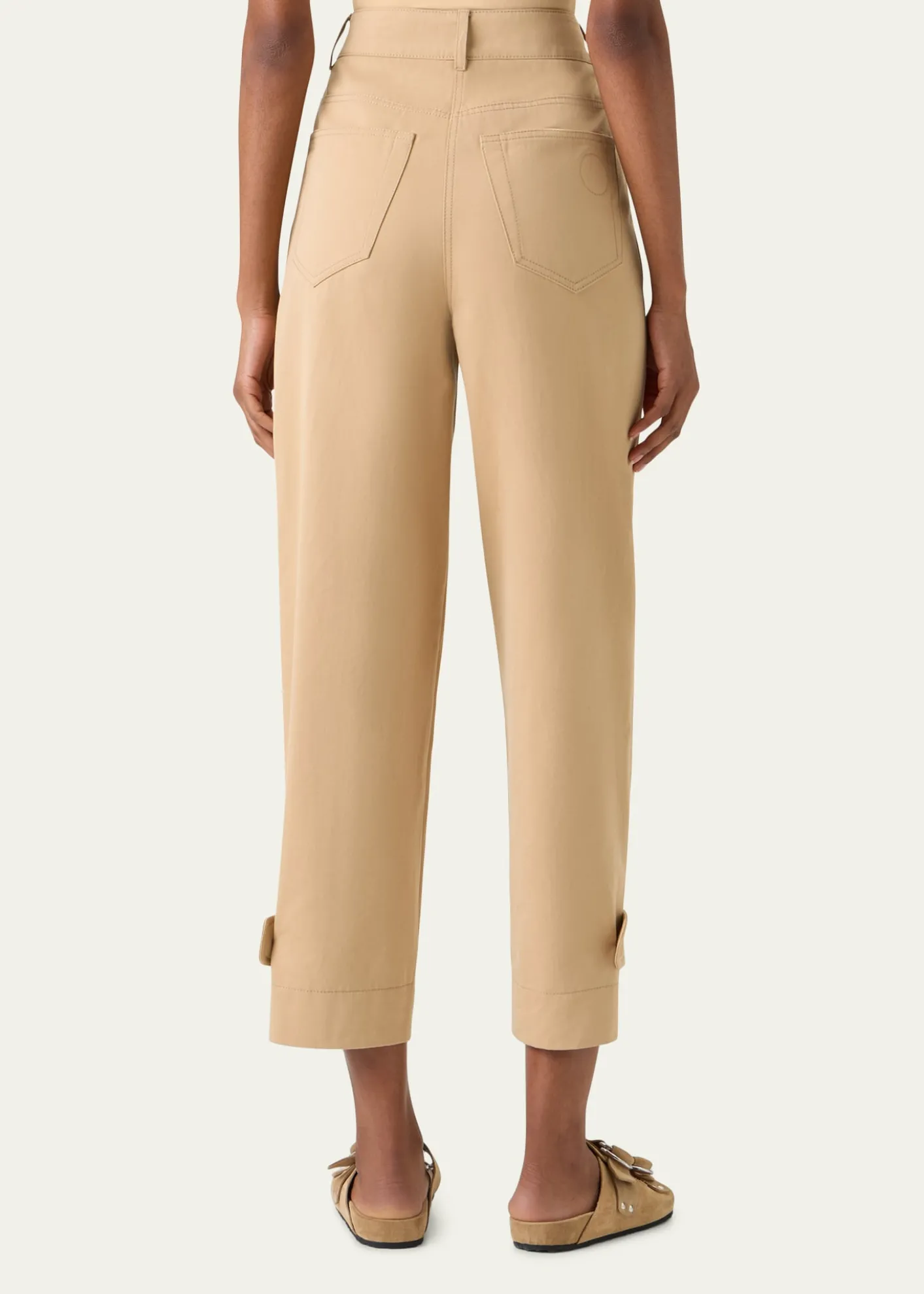 Akris puntoFraser Cotton Gabardine Barrel-Leg Ankle Pants