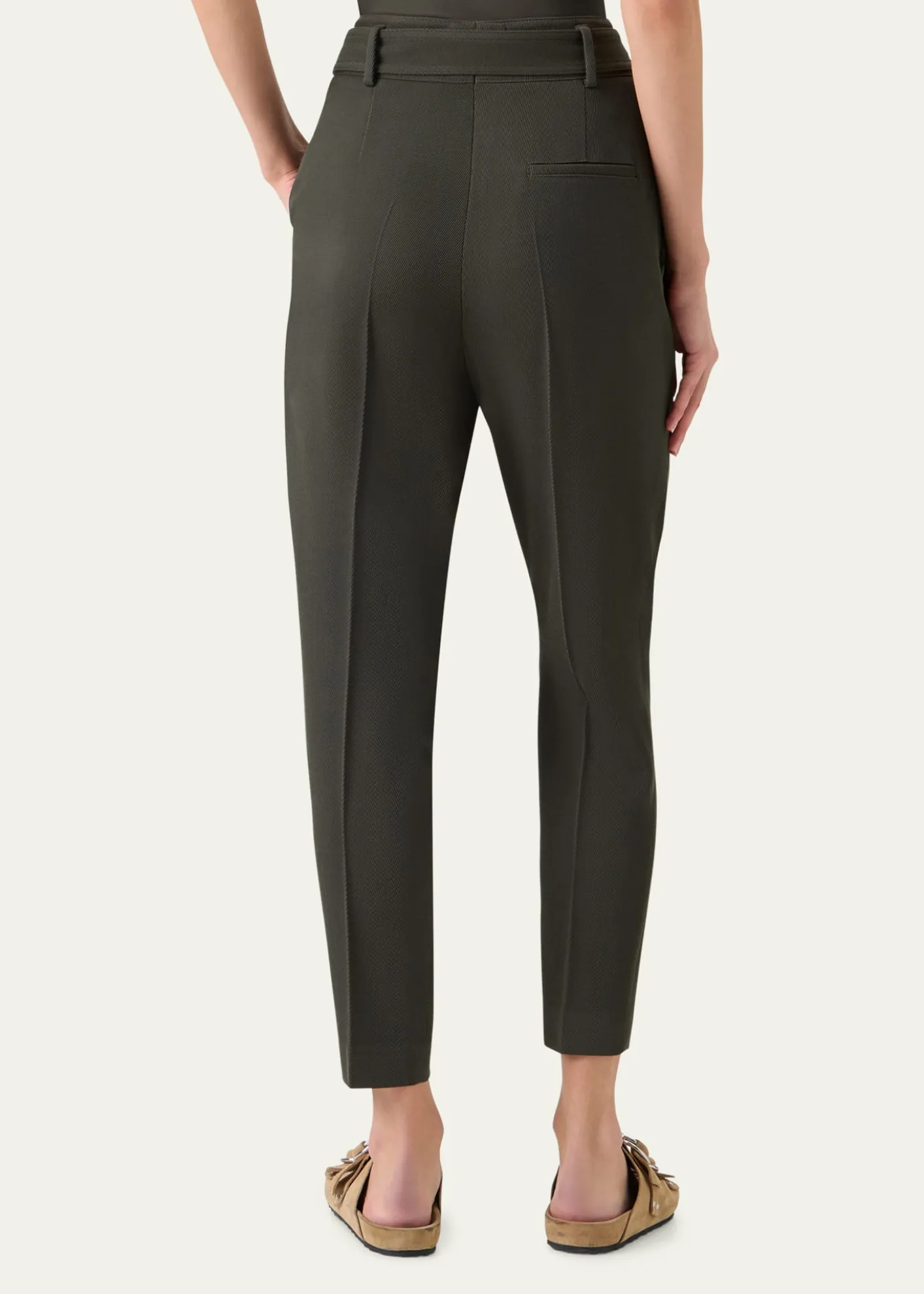 Akris puntoFred Belted Wool Ankle Pants
