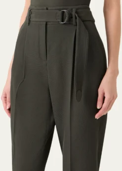 Akris puntoFred Belted Wool Ankle Pants