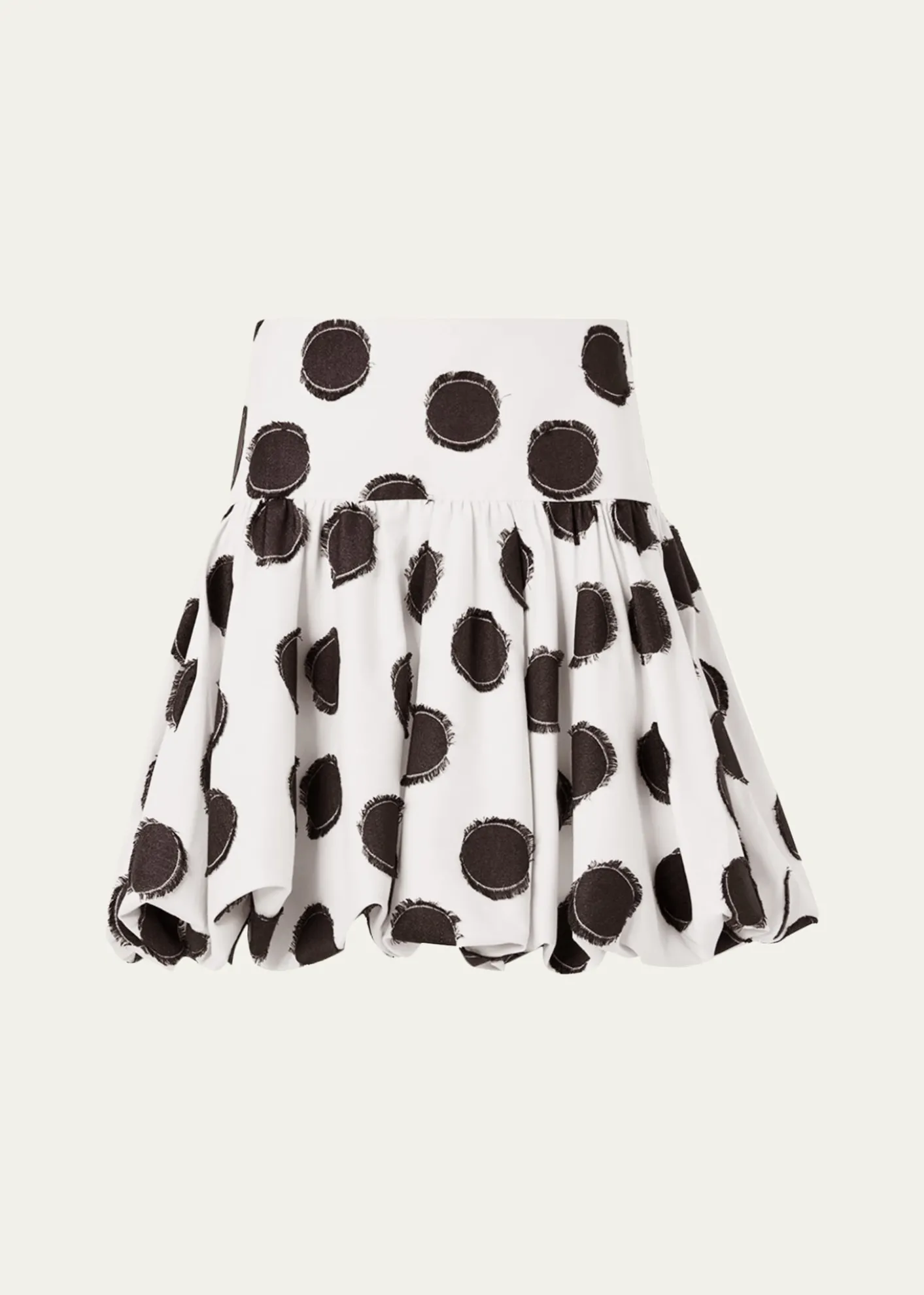 Akris puntoFringed Polka Dot Jacquard Mini Skirt