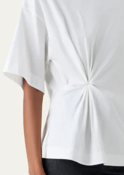 Akris puntoGathered Cotton Jersey Short-Sleeve T-Shirt