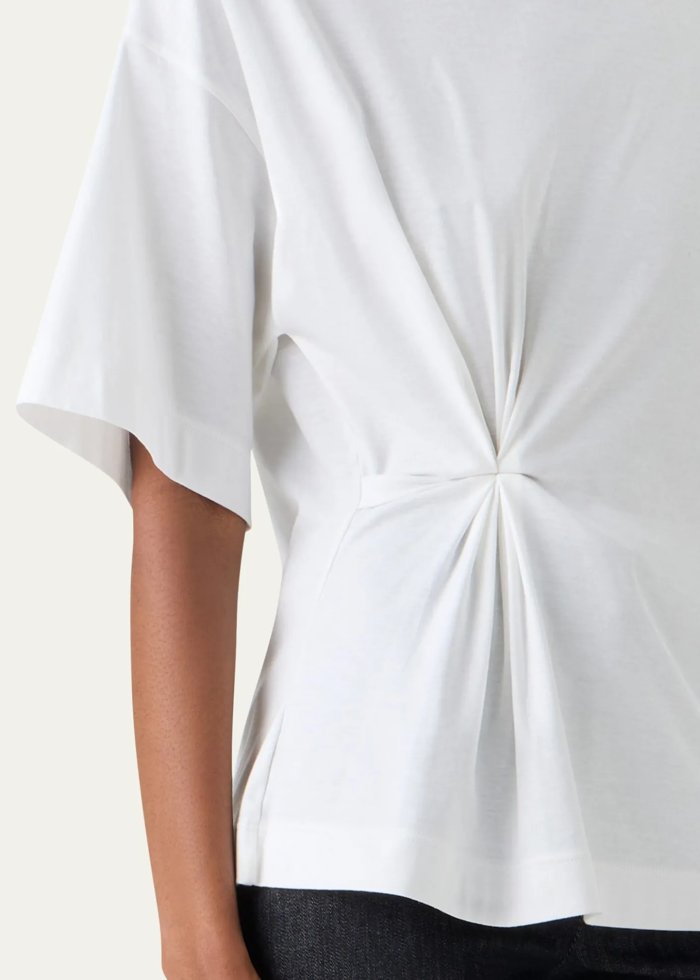 Akris puntoGathered Cotton Jersey Short-Sleeve T-Shirt