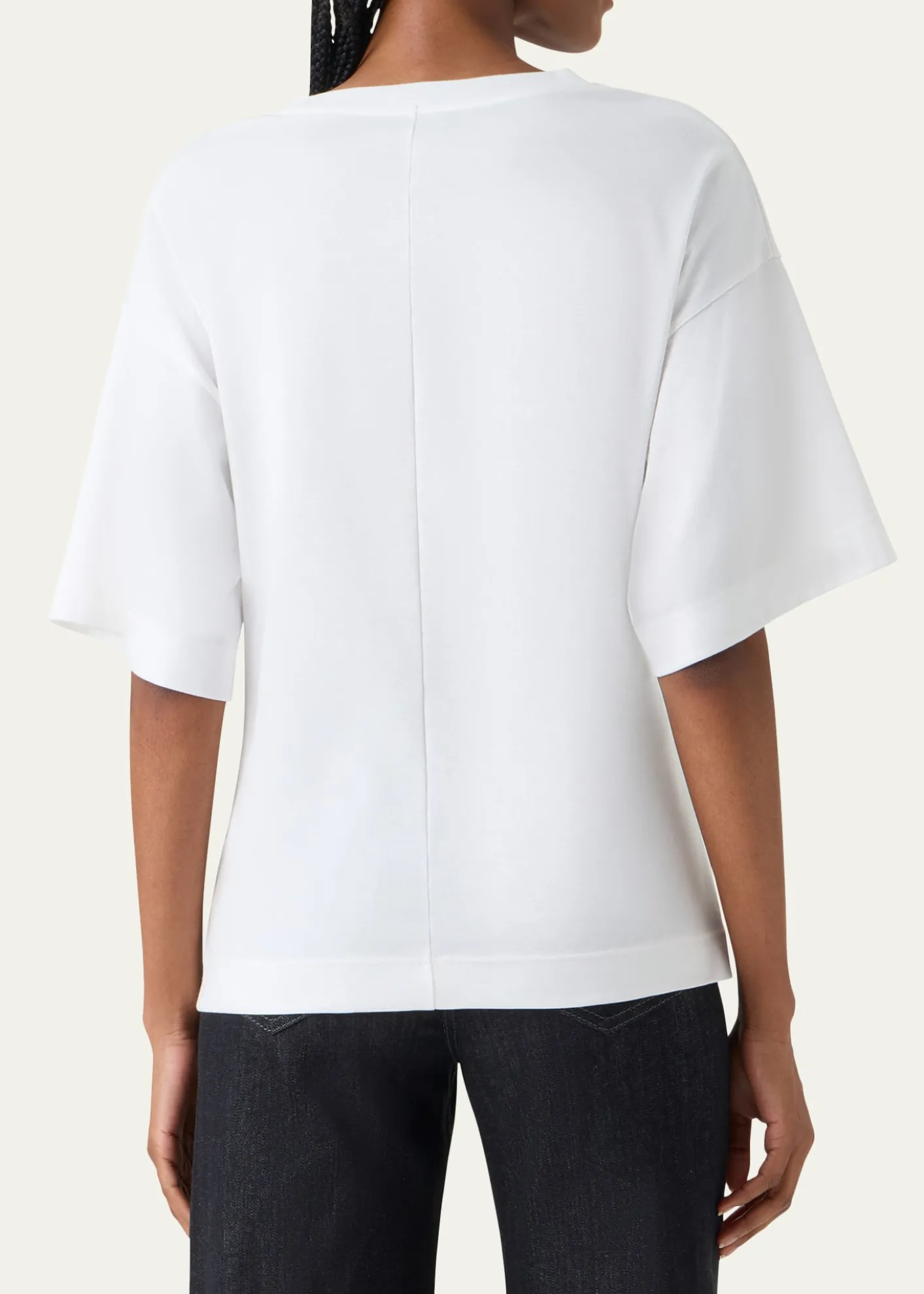 Akris puntoGathered Cotton Jersey Short-Sleeve T-Shirt