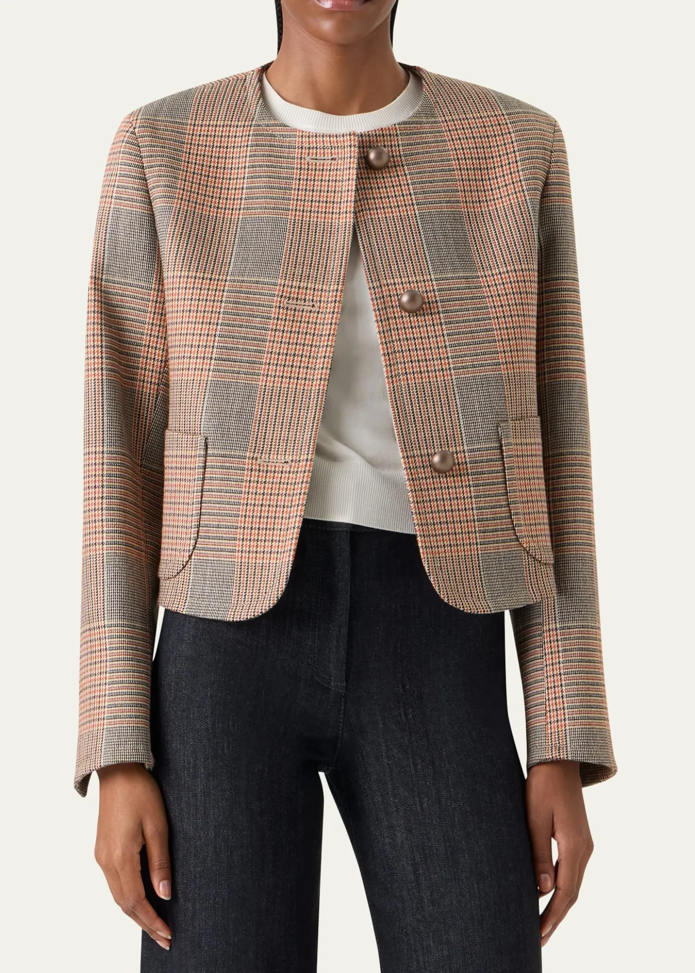Akris puntoGlen Plaid Wool Jacket