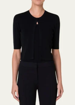 Akris puntoHalf-Sleeve Short Cardigan