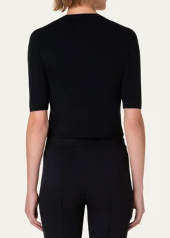 Akris puntoHalf-Sleeve Short Cardigan