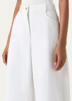 Akris puntoHigh-Rise Barrel-Leg Ankle Pants