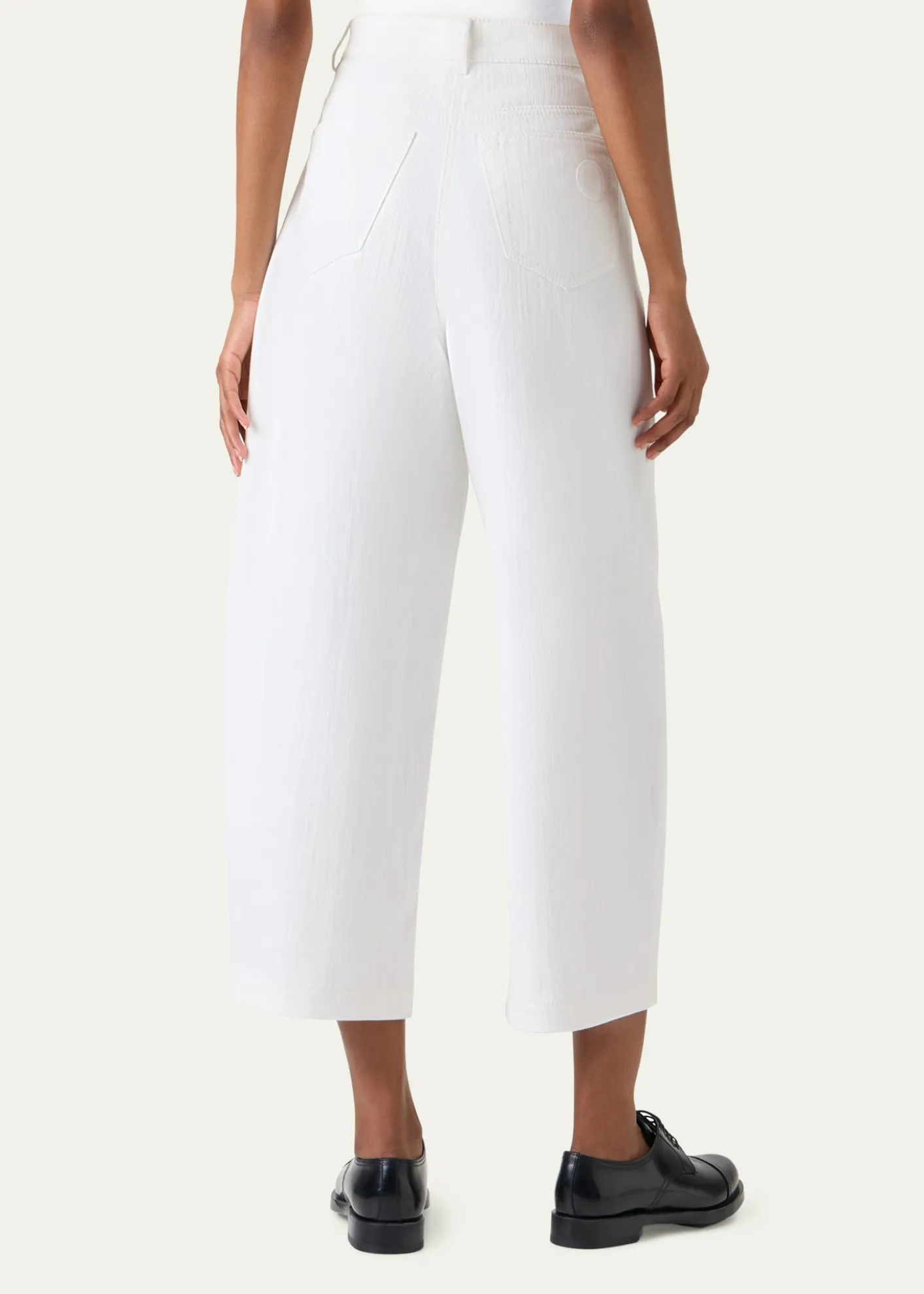 Akris puntoHigh-Rise Barrel-Leg Ankle Pants