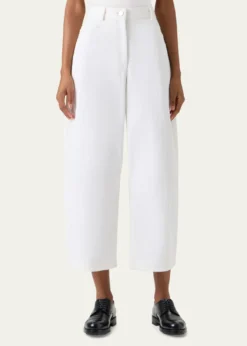 Akris puntoHigh-Rise Barrel-Leg Ankle Pants