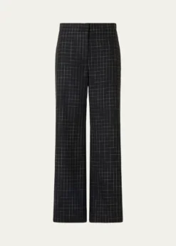Akris puntoHigh-Rise Check Straight-Leg Ankle Pants