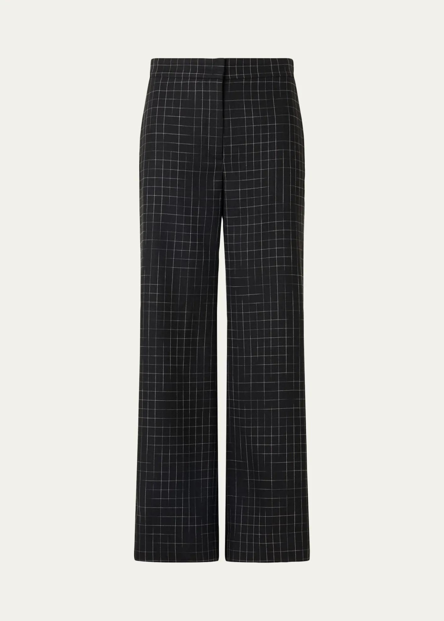 Akris puntoHigh-Rise Check Straight-Leg Ankle Pants