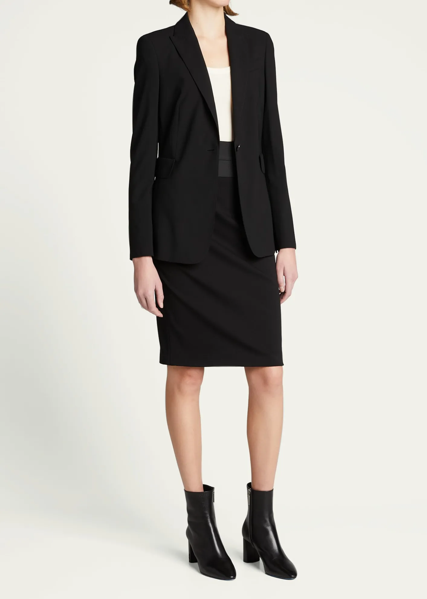 Akris puntoHigh-Waist Jersey Pencil Skirt