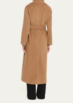Akris puntoLong Double-Breast Belted Wool-Cashmere Coat