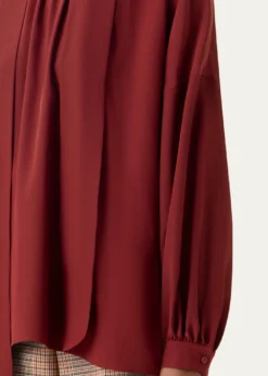 Akris puntoMock-Neck Bow Tie Silk Crepe De Chine Blouse