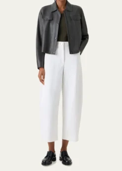 Akris puntoPerforated Leather Short Jacket