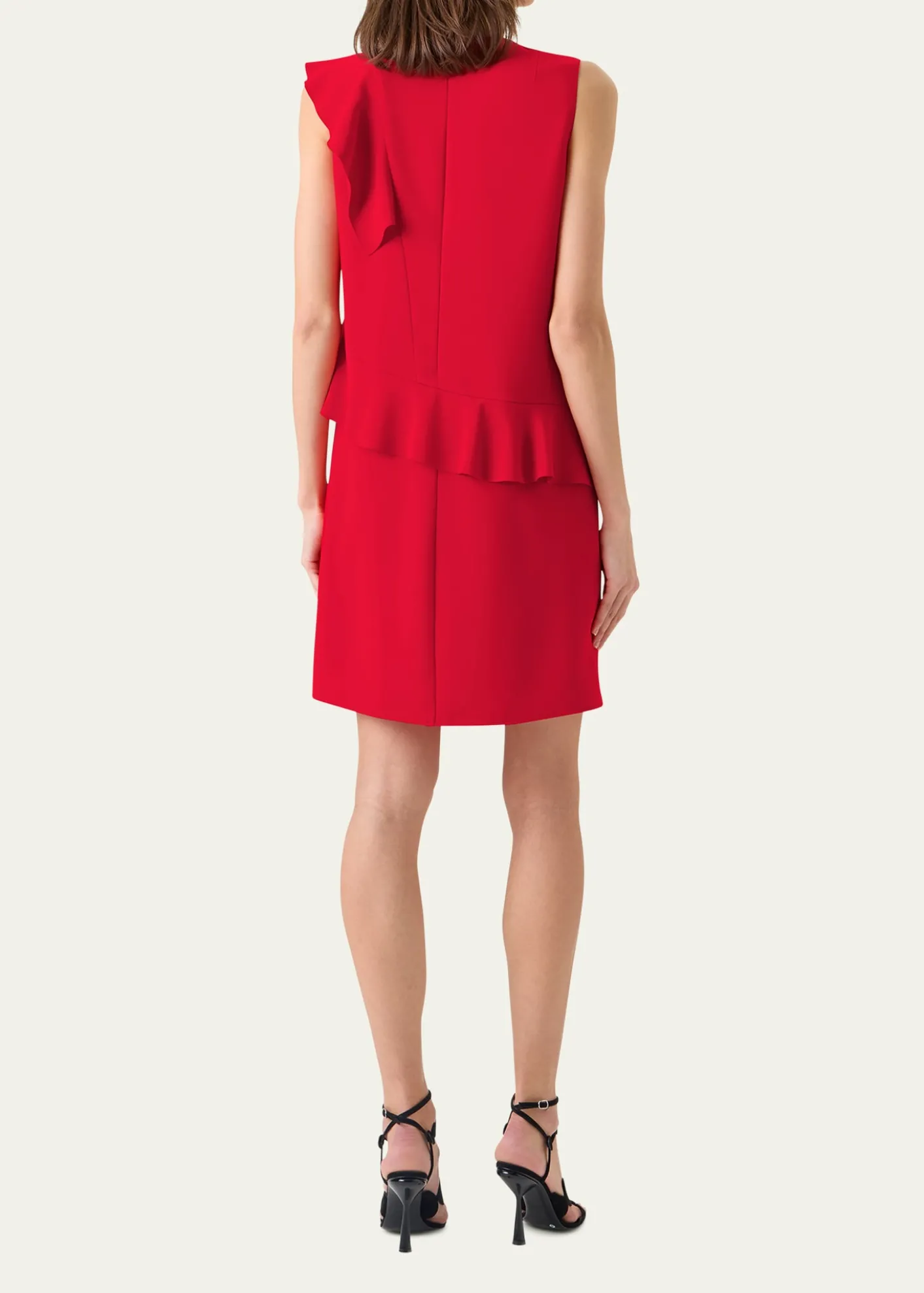Akris puntoRuffle Sleeveless Mini Shift Dress